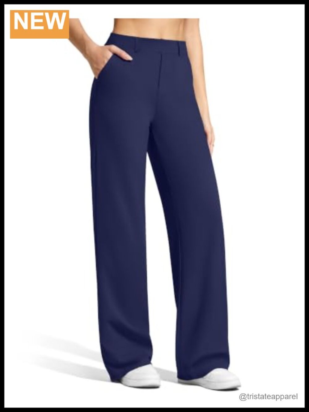Women's Wide Leg Dress Pants with Pockets Belt Loops Pull On